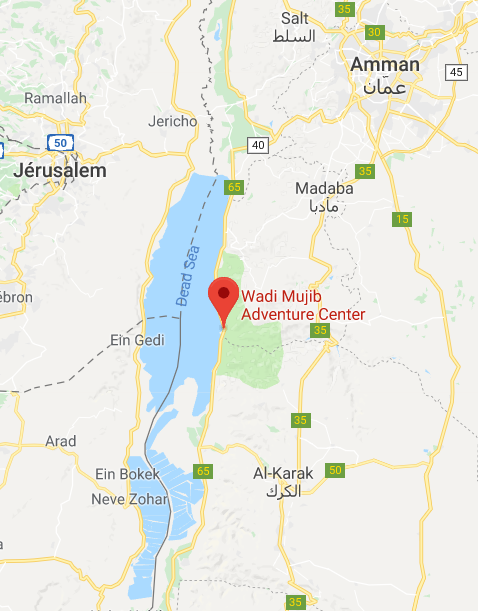 Wadi Mujib carte